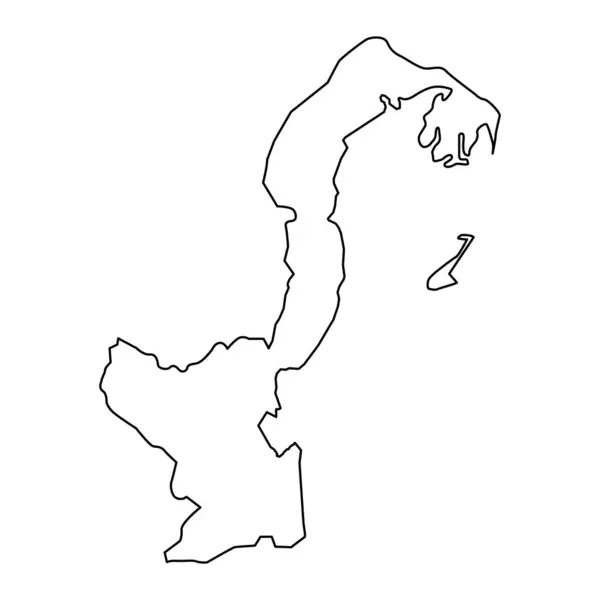 Карта Ленкоранского Района Административное Деление Азербайджана — стоковый вектор