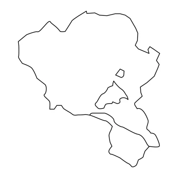 Karte Des Distrikts Chodschali Verwaltungsbezirk Von Aserbaidschan — Stockvektor
