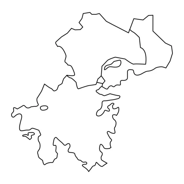Mappa Del Distretto Khojavend Azerbaigian — Vettoriale Stock