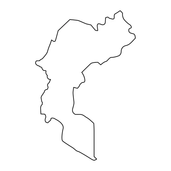 Kaart Van Het District Qakh Administratieve Indeling Van Azerbeidzjan — Stockvector