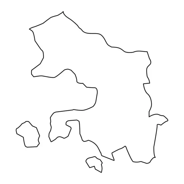 Карта Казакского Района Административное Деление Азербайджана — стоковый вектор