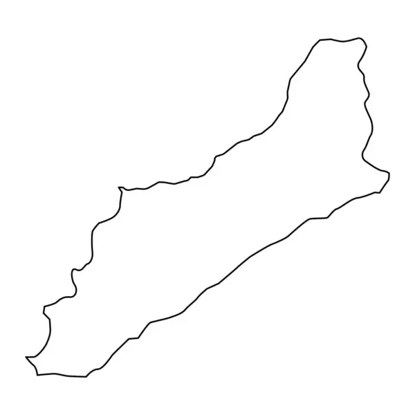 Mapa Distriktu Kusar Správní Oblast Ázerbájdžánu — Stockový vektor
