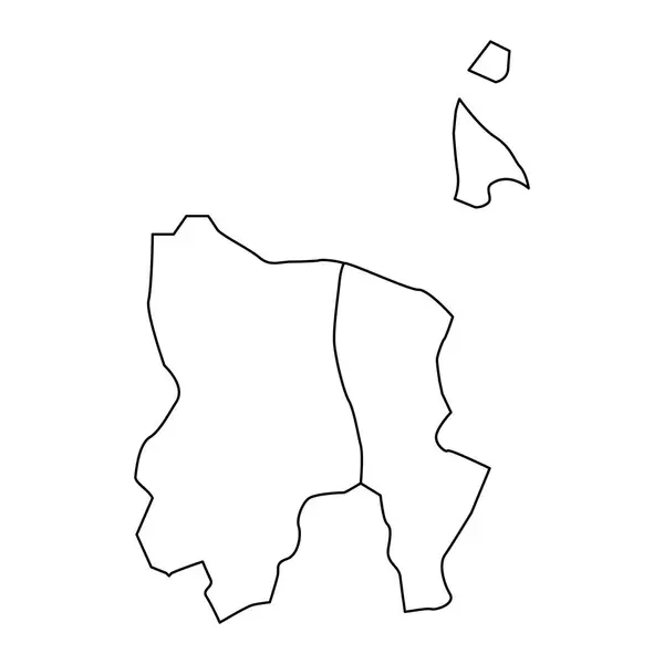 Karte Des Distrikts Schuscha Verwaltungsbezirk Von Aserbaidschan — Stockvektor