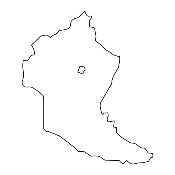 Carte District Shaki Division Administrative Azerbaïdjan — Image vectorielle