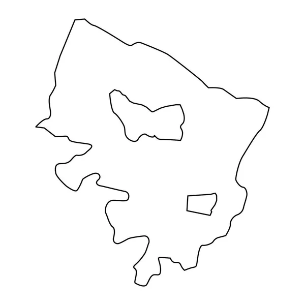 Karte Des Bezirks Jewlakh Verwaltungseinheit Von Aserbaidschan — Stockvektor