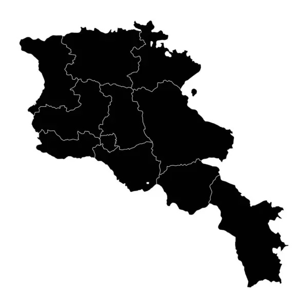 Armenien Karte Mit Administrativen Einteilungen — Stockvektor