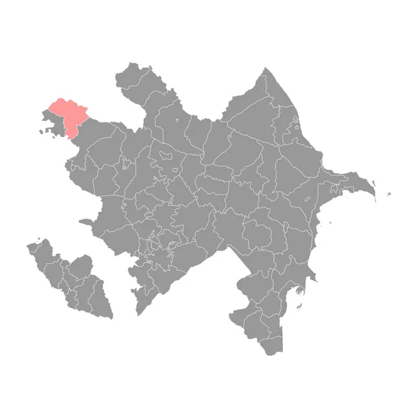 Aghstafa District Map Administrative Division Azerbaijan — Stock Vector
