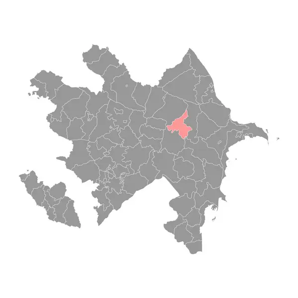 Carte District Agsu Division Administrative Azerbaïdjan — Image vectorielle