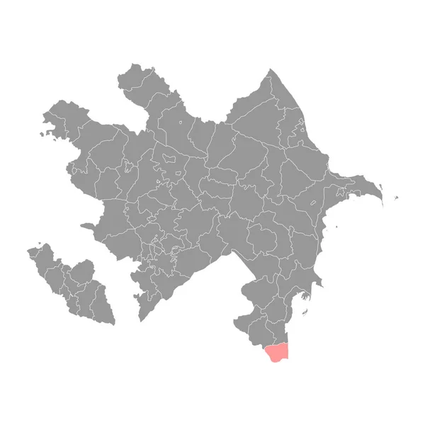 Astara District Map Administrative Division Azerbaijan — Stock Vector