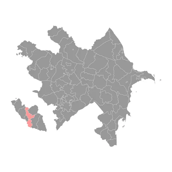 Бабецький Район Карта Адміністративний Поділ Азербайджану — стоковий вектор
