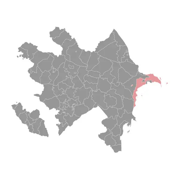 Mapa Distrito Baku Divisão Administrativa Azerbaijão —  Vetores de Stock