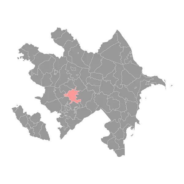 アグダム地区マップ アゼルバイジャンの行政区画 — ストックベクタ
