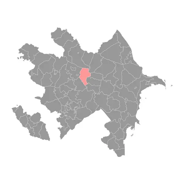 アグダッシュ地区マップ アゼルバイジャンの行政区画 — ストックベクタ