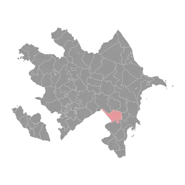Carte District Bilasuvar Division Administrative Azerbaïdjan — Image vectorielle