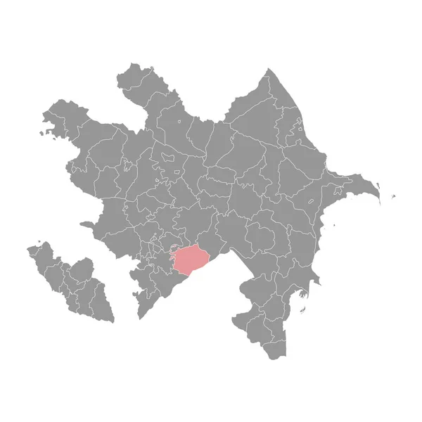 Karte Des Bezirks Fuzuli Verwaltungsbezirk Von Aserbaidschan — Stockvektor