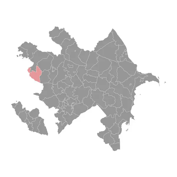 Χάρτης Περιοχής Gadabay Διοικητική Διαίρεση Αζερμπαϊτζάν — Διανυσματικό Αρχείο