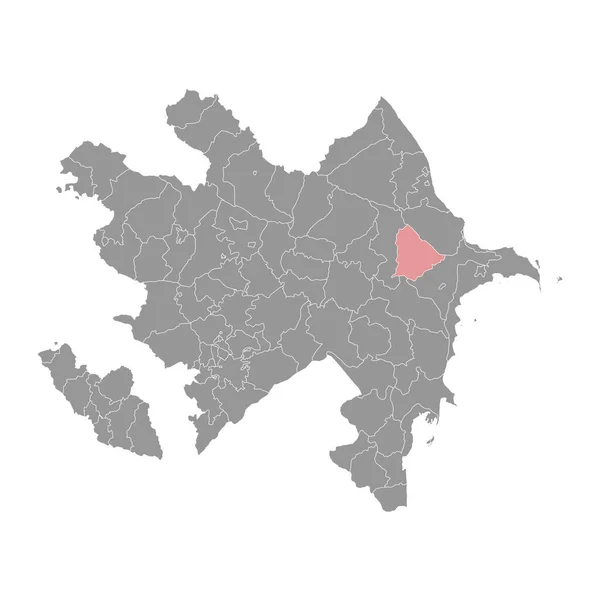 ゴブスタン地区マップ アゼルバイジャンの行政区画 — ストックベクタ