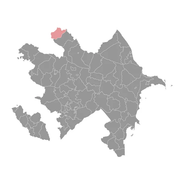 Karte Des Distrikts Balakan Verwaltungsbezirk Von Aserbaidschan — Stockvektor