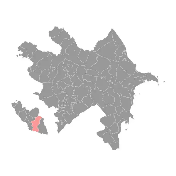 Julfa District Map Administrative Division Azerbaijan — Stock Vector