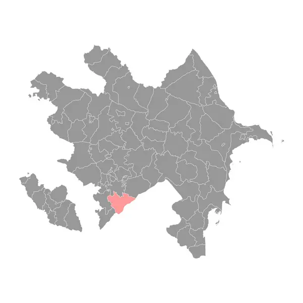 Mapa Del Distrito Jabrayil División Administrativa Azerbaiyán — Vector de stock