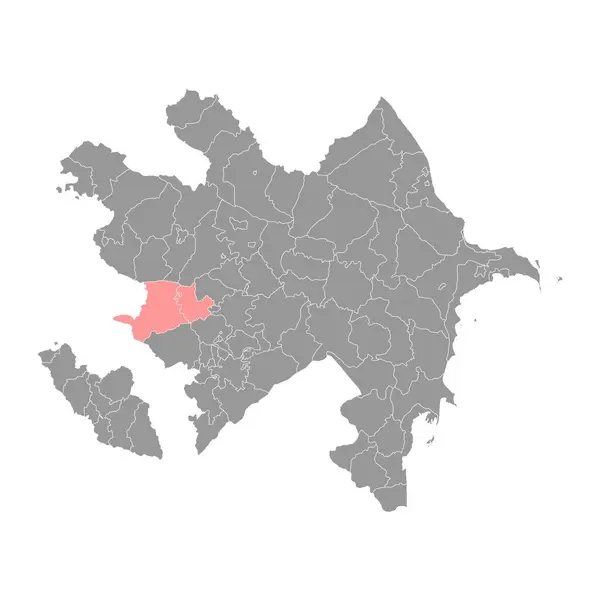 Kalbajar Mapa Distrito Divisão Administrativa Azerbaijão — Vetor de Stock