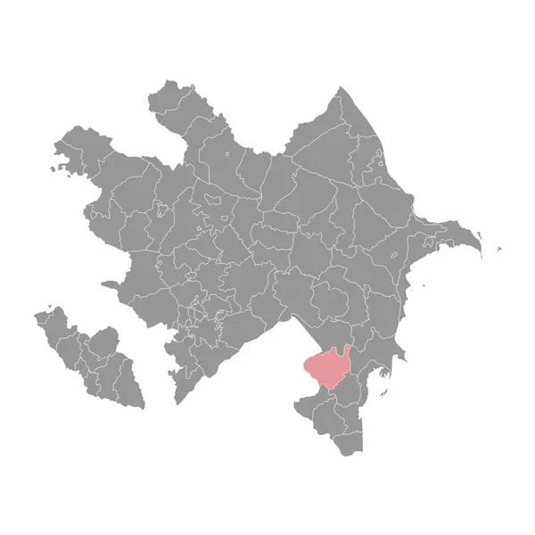Jalilabad District Map Administrative Division Azerbaijan — Stock Vector