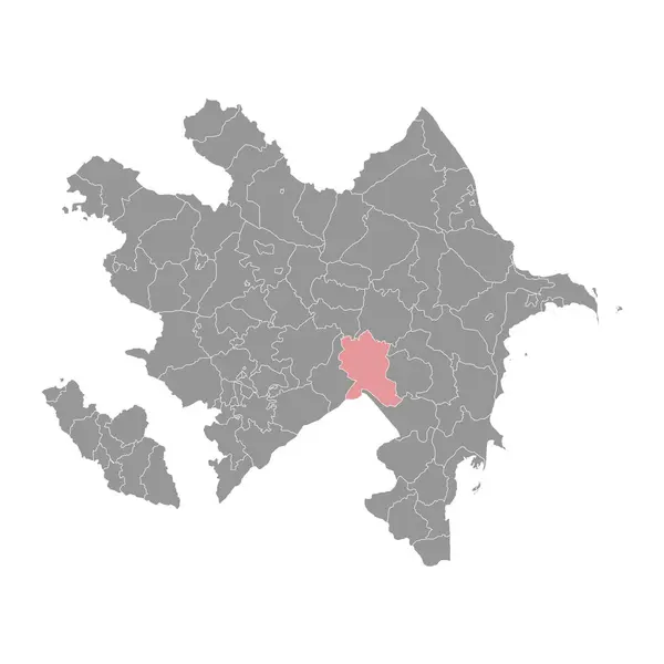 Carte District Imishli Division Administrative Azerbaïdjan — Image vectorielle