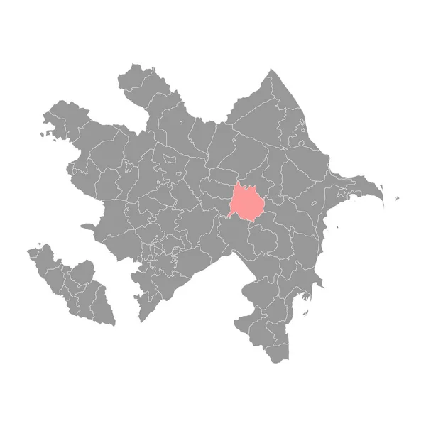 Χάρτης Περιοχής Kurdamir Διοικητική Διαίρεση Αζερμπαϊτζάν — Διανυσματικό Αρχείο
