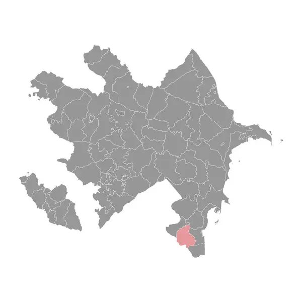 Carte District Lerik Division Administrative Azerbaïdjan — Image vectorielle