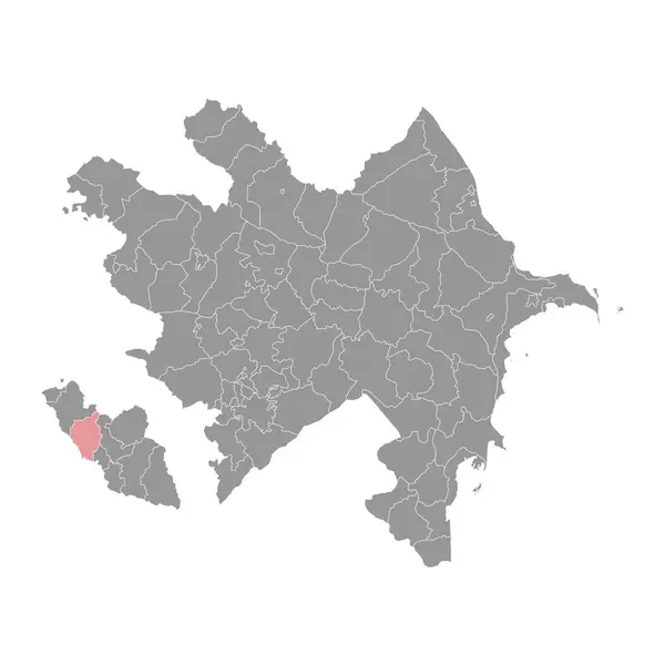 Mapa Del Distrito Kangarli División Administrativa Azerbaiyán — Vector de stock