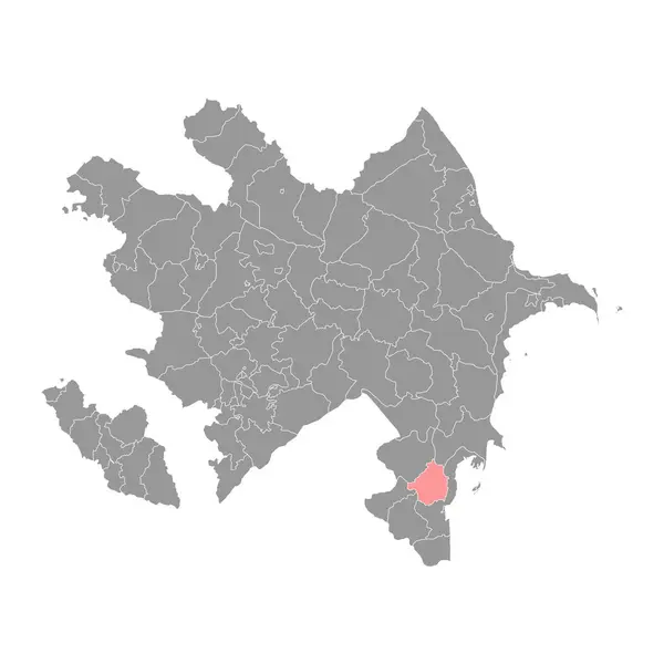 Χάρτης Περιοχών Masally Διοικητική Διαίρεση Αζερμπαϊτζάν — Διανυσματικό Αρχείο