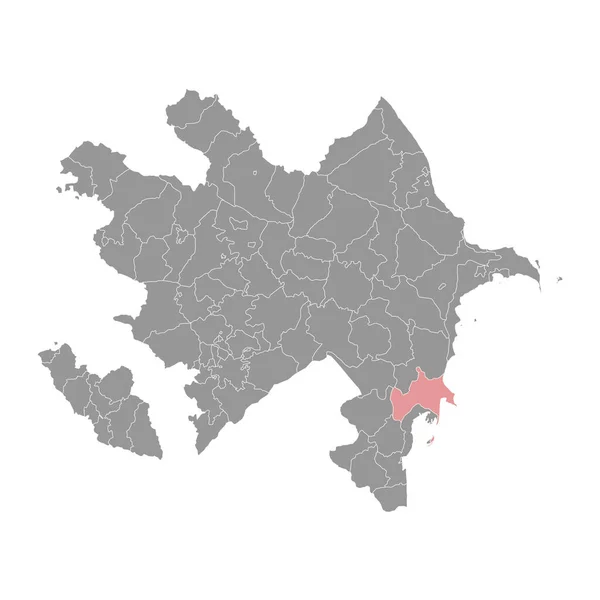 Χάρτης Περιοχής Neftchala Διοικητική Διαίρεση Του Αζερμπαϊτζάν — Διανυσματικό Αρχείο