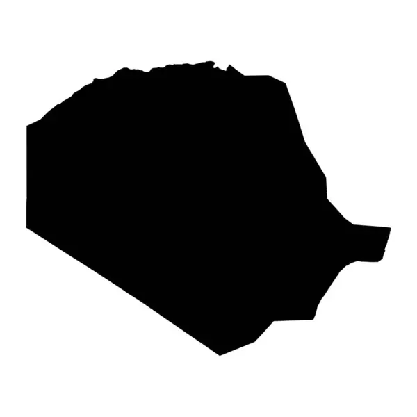 廷杜夫省地图 阿尔及利亚行政区划 — 图库矢量图片
