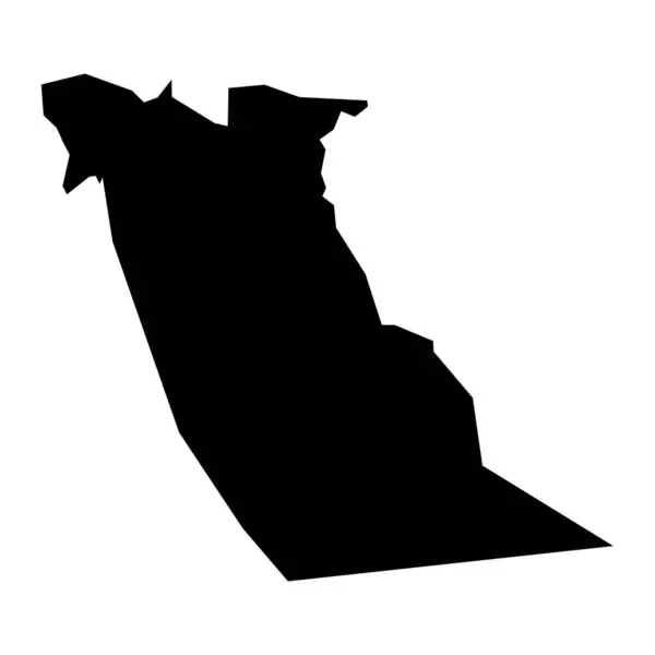 Oued Eyalet Haritası Cezayir Idari Bölümü — Stok Vektör