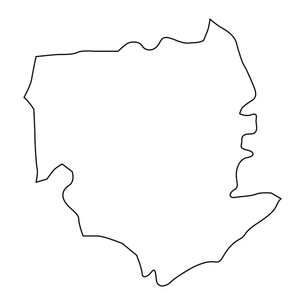 Jerevan Karta Administrativ Indelning Armenien — Stock vektor