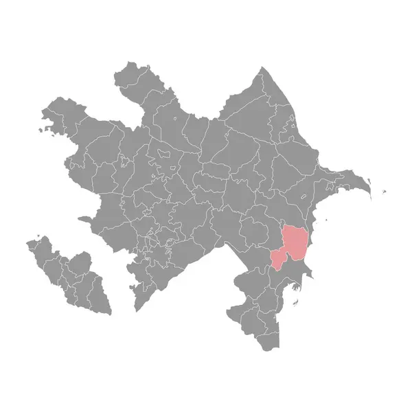 Mapa Distrital Salyan Divisão Administrativa Azerbaijão —  Vetores de Stock