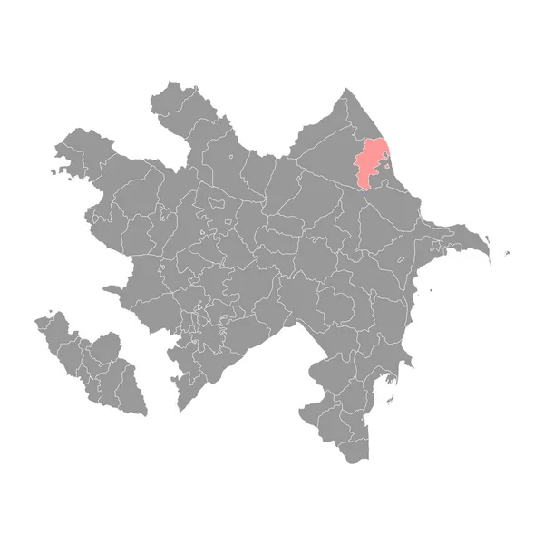 Χάρτης Περιοχής Shabran Διοικητική Διαίρεση Αζερμπαϊτζάν — Διανυσματικό Αρχείο