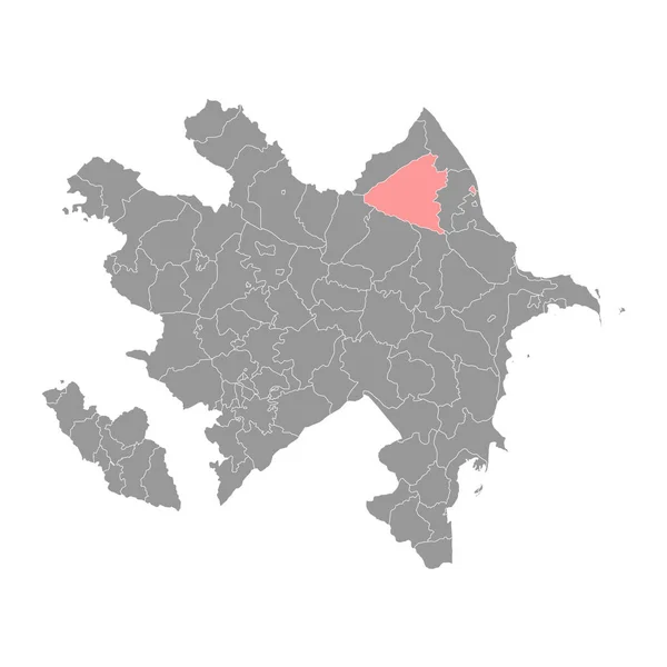 クバ地方マップ アゼルバイジャンの行政区画 — ストックベクタ