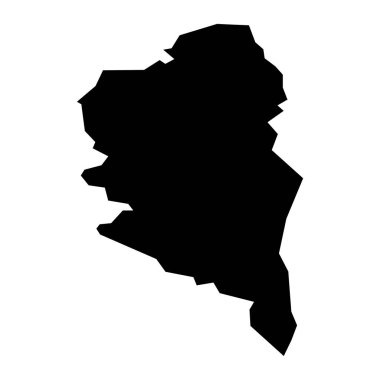 Ouled Djellal eyalet haritası, Cezayir idari bölümü.