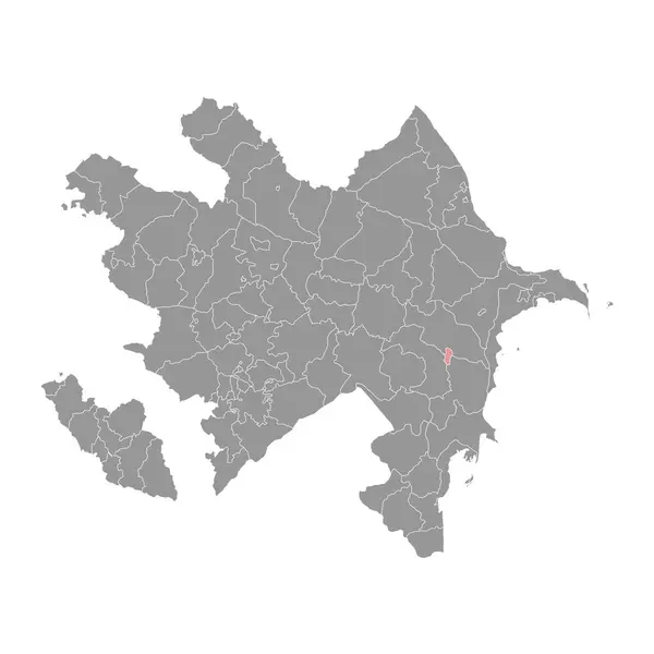 Карта Сервана Адміністративний Поділ Азербайджану — стоковий вектор