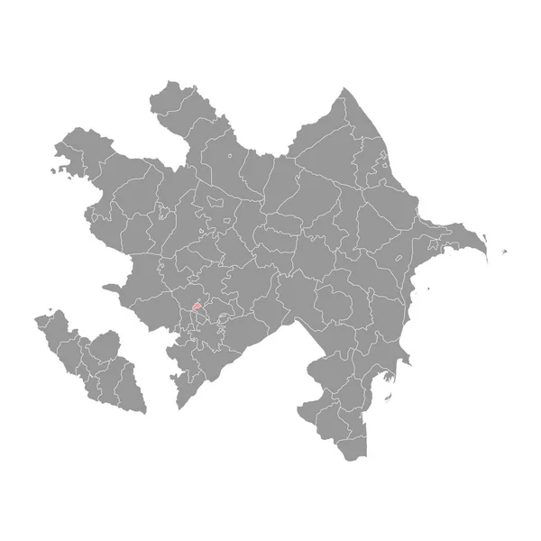 Stepanakert Mapa Cidade Divisão Administrativa Azerbaijão —  Vetores de Stock