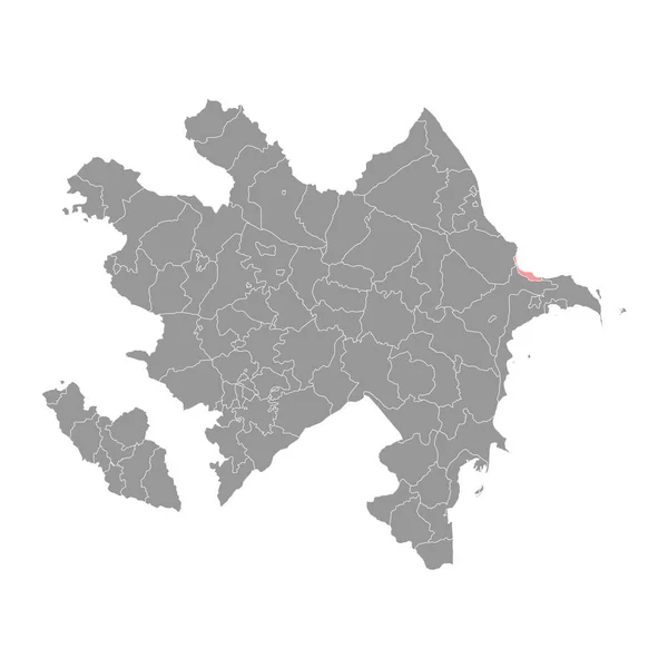 Sumgait City Map Administrative Division Azerbaijan — Stock Vector