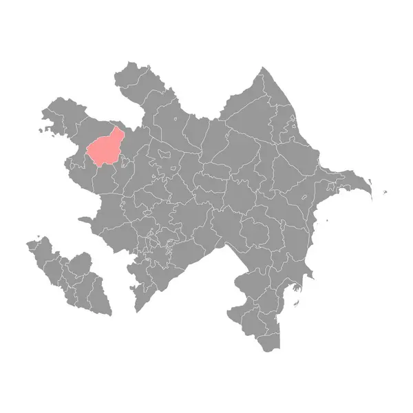 Carte District Shamkir Division Administrative Azerbaïdjan — Image vectorielle