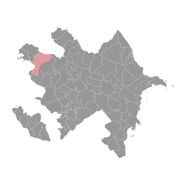 Tovuz District Map Administrative Division Azerbaijan — Stock Vector