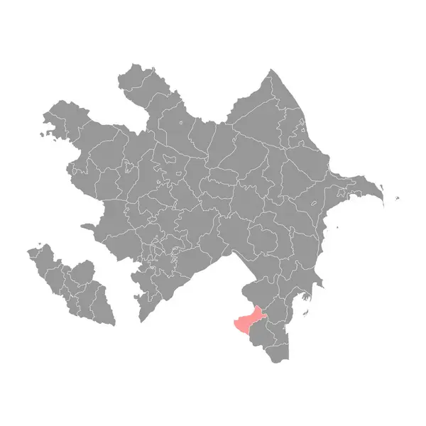 Yardimli District Map Administrative Division Azerbaijan — Stock Vector
