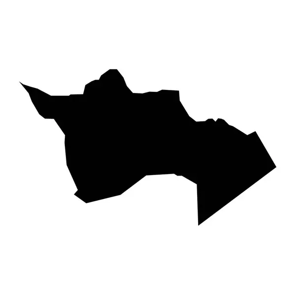 Djanet Eyalet Haritası Cezayir Idari Bölümü — Stok Vektör