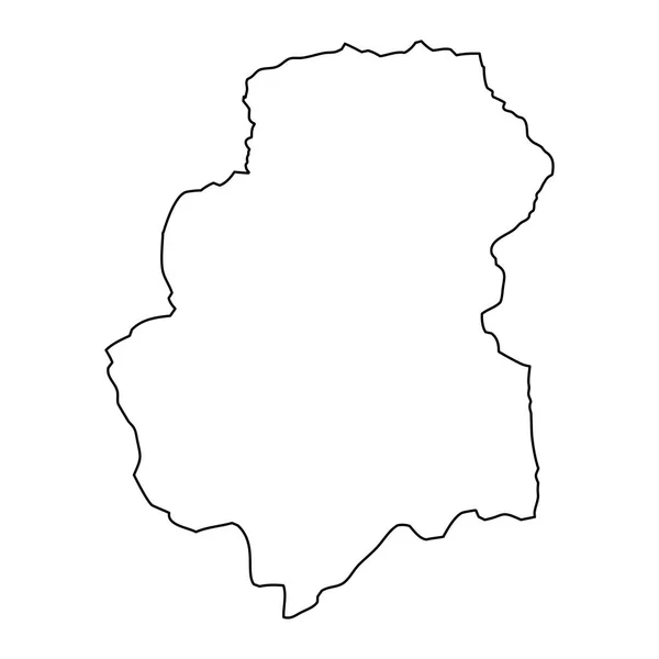 Carte Province Huambo Division Administrative Angola — Image vectorielle