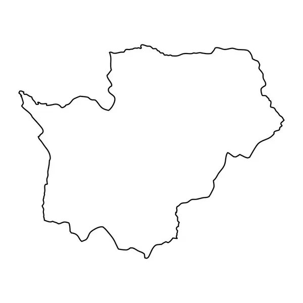 Mapa Provincie Cuanza Sul Správní Divize Angola — Stockový vektor