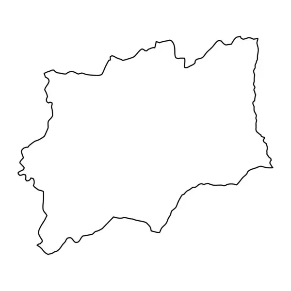 Karta Över Huilaprovinsen Angolas Administrativa Indelning — Stock vektor