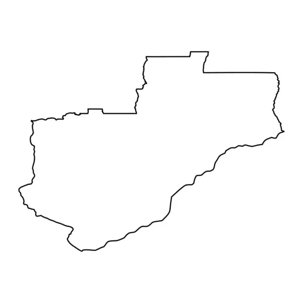 Lunda Norte Mapa Província Divisão Administrativa Angola — Vetor de Stock